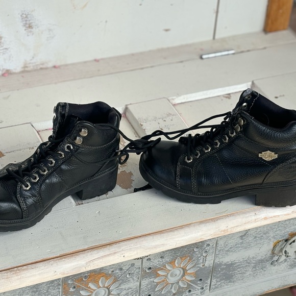 Harley Davidson Tyler 84280 Women's Motorcycle Boots Size 6 Black Lace Up. - Picture 6 of 6